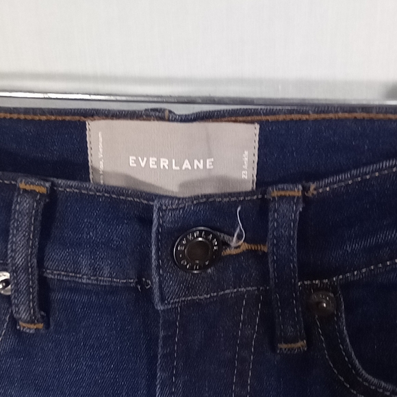 Everlane Dark Wash Mid Rise Skinny Ankle Jeans Size 23 - Picture 2 of 6